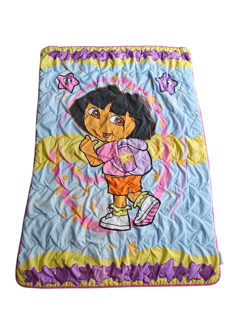 Dora The Explorer Backpack 2005 Nick Jr Viacom Quilted Crib Comforter Blanket